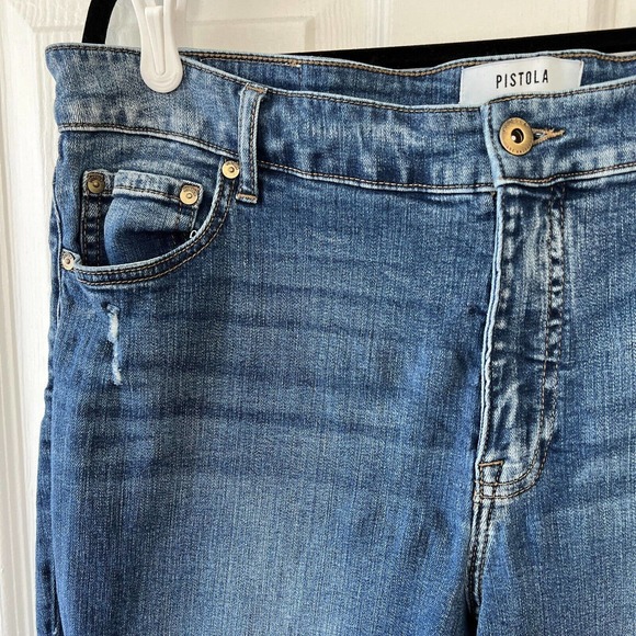 Pistola Skinny Jeans Distressed High Waisted Plus Size 16W - Picture 8 of 13